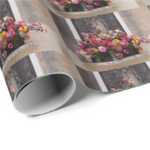 Farbige Rose aus Kunststoff Geschenkpapier (Rolleneckpunkt)