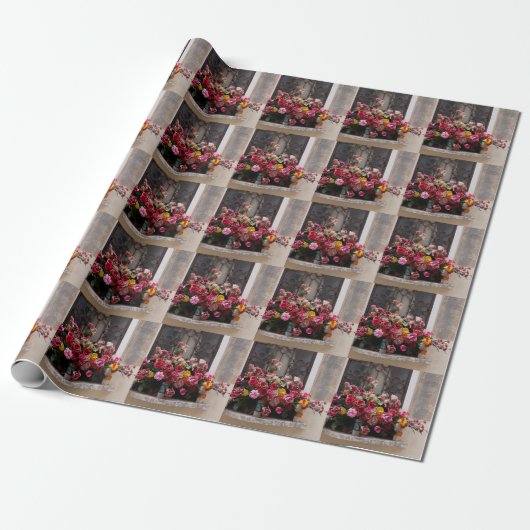Farbige Rose aus Kunststoff Geschenkpapier (Ungerollt)