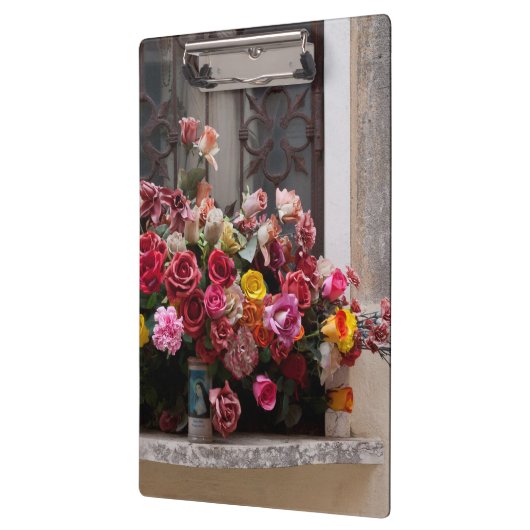 Farbige Rose aus Kunststoff Klemmbrett (Links)