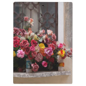 Farbige Rose aus Kunststoff Klemmbrett (Rückseite)