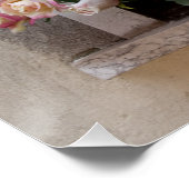 Farbige Rose aus Kunststoff Poster (Ecke)