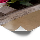 Farbige Rose aus Kunststoff Poster (Ecke)