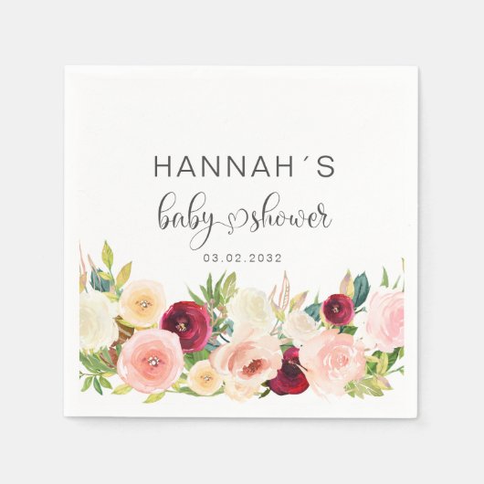 Farbige Rose, Babydusche Serviette (Vorderseite)