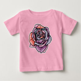 Farbige Rose Blume Baby T-shirt