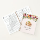 Farbige Rose Blume Blumenkohl Rezept Notizblock (Innenseite)