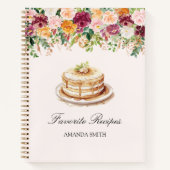 Farbige Rose Blume Blumenkohl Rezept Notizblock (Vorderseite)