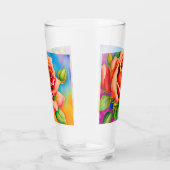 Farbige Rose Blume Digitales Bild Glas (Rechts)