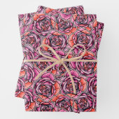 Farbige Rose Blume Geschenkpapier Set (Beispiel)