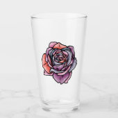 Farbige Rose Blume Glas (Vorderseite)
