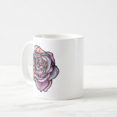 Farbige Rose Blume Kaffeetasse (Vorderseite Links)