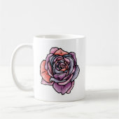 Farbige Rose Blume Kaffeetasse (Links)