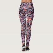 Farbige Rose Blume Leggings (Rückseite)