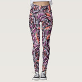Farbige Rose Blume Leggings (Vorderseite)