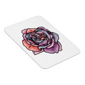 Farbige Rose Blume Magnet (Rechte Seite)