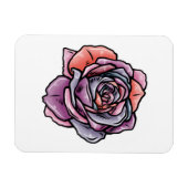 Farbige Rose Blume Magnet (Horizontal)