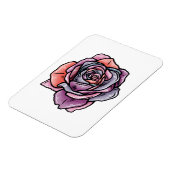 Farbige Rose Blume Magnet (Linke Seite)