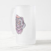 Farbige Rose Blume Mattglas Bierglas (Vorderseite Links)
