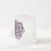 Farbige Rose Blume Mattglastasse (Vorderseite Links)