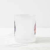 Farbige Rose Blume Mattglastasse (Mittel)