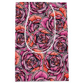 Farbige Rose Blume Mittlere Geschenktüte (Vorderseite)