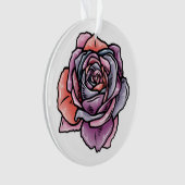 Farbige Rose Blume Ornament (Vorderseite)