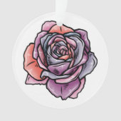Farbige Rose Blume Ornament (Vorderseite)
