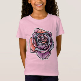 Farbige Rose Blume T-Shirt