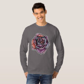 Farbige Rose Blume T-Shirt (Vorne ganz)
