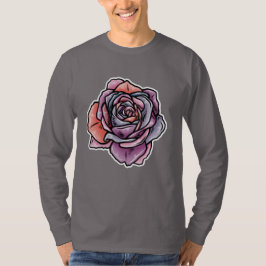 Farbige Rose Blume T-Shirt