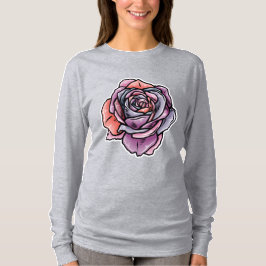 Farbige Rose Blume T-Shirt