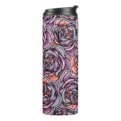 Farbige Rose Blume Thermosbecher (Nach links gedreht)