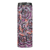 Farbige Rose Blume Thermosbecher (Rückseite)