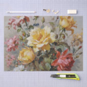 Farbige Rose Druckentkundung / Seidenpapier (Handwerk)