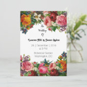 Farbige Rose Einladung (Stehend Vorderseite)