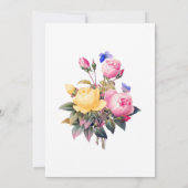 Farbige Rose Einladung (Rückseite)