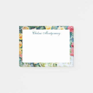 Farbige Rose Farbenfrohe Wasserfarbe Personalisier Post-it Klebezettel