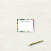 Farbige Rose Farbenfrohe Wasserfarbe Personalisier Post-it Klebezettel (Auf Schreibtisch)