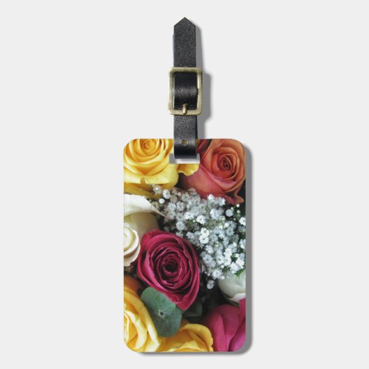 Farbige Rose Gepäckanhänger (Vorderseite vertikal)