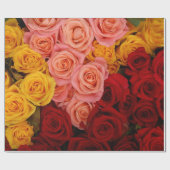 Farbige Rose Geschenkpapier (Flach)