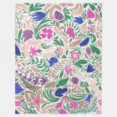 Farbige Rose Gold Blumenblätter Illustrationen Fleecedecke (Vorderseite)