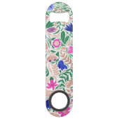 Farbige Rose Gold Blumenblätter Illustrationen Speed Flaschenöffner (Rückseite)