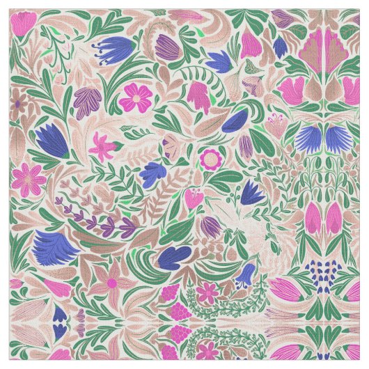 Farbige Rose Gold Blumenblätter Illustrationen Stoff (Nahaufnahme)