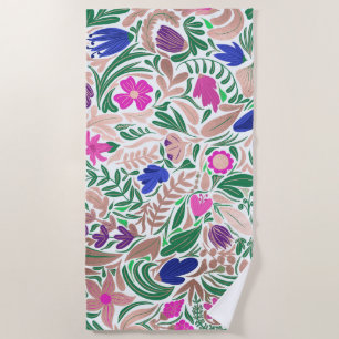 Farbige Rose Gold Blumenblätter Illustrationen Strandtuch