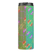 Farbige Rose hört mit ihrem Namen Thermosbecher (Rückseite)