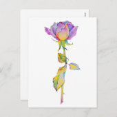 Farbige Rose jederzeit Karte (Vorne/Hinten)