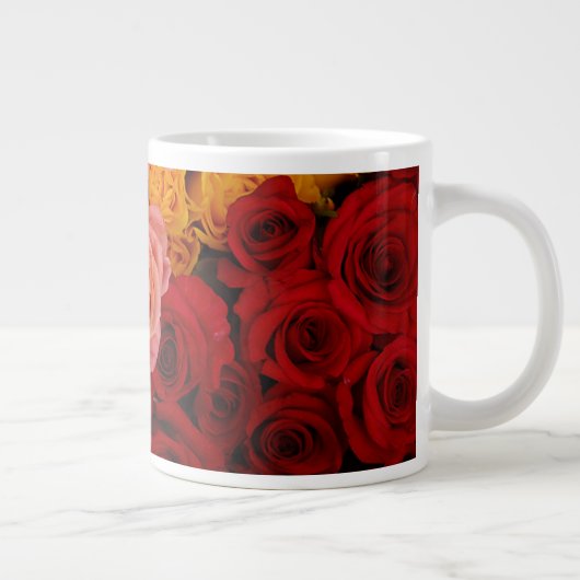 Farbige Rose Jumbo-Tasse (Rechts)