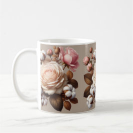 Farbige Rose Kaffee Tee Tasse Tasse weiße Keramik