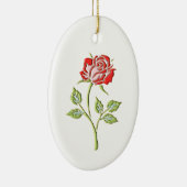 Farbige Rose Keramik Ornament (Rechts)
