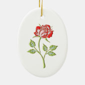 Farbige Rose Keramik Ornament (Hinten)
