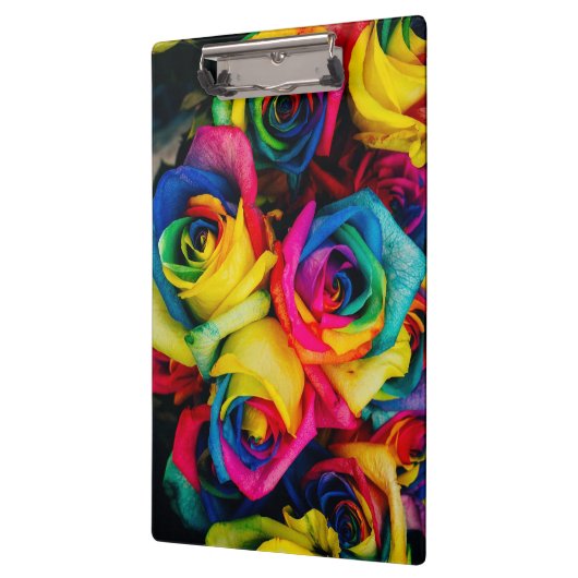 Farbige Rose Klemmbrett (Links)